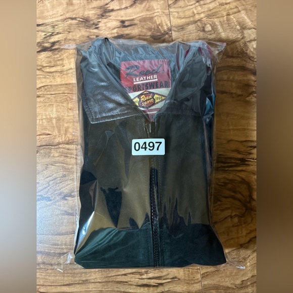 Reed Sportswear Men’s Large Black Suede Leather Biker  Full‎ Zip Jacket EUC - Picture 7 of 8